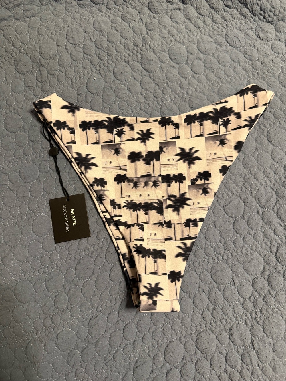 SKATIE Rocky Barnes Palm Print Bikini Bottom - KELLY
